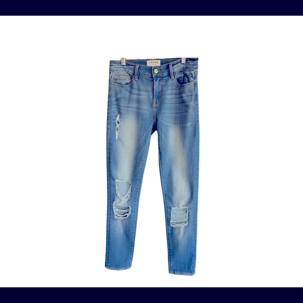 Frame Distressed Le Skinny Jeanne Sz 27